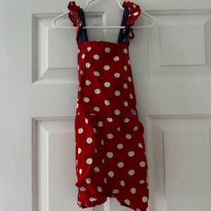 Matilda Jane Red and Blue Ruffled Romper